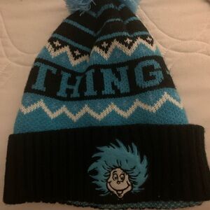 Dr. Seuss Thing Blue and Black Kids Beanie